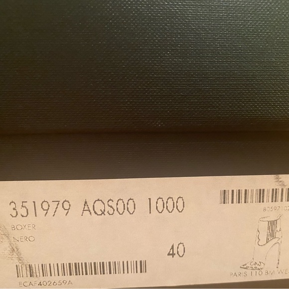 Saint Laurent Black leather western stiletto bootie with chrome tip. Size 40. - Picture 7 of 11